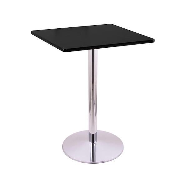 42" 214 Chrome Table, 30" x 30" Square Top